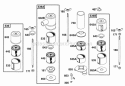 Air Cleaner Assys Diagram and Parts List for 252416-0734-01  Briggs and Stratton Engine